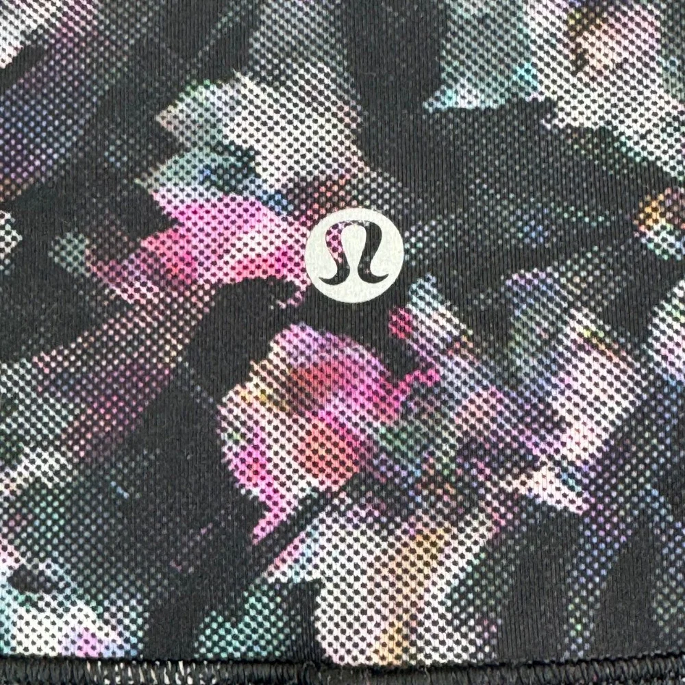Lululemon Floral Print High Rise 7/8 Crop Leggings Multi‎ Color Womens Size 8